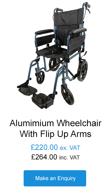 alumimium transit wheelchair flipup arms