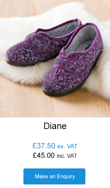 diane plum floral slipper