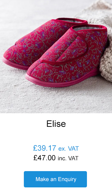 elise wine floral slipper