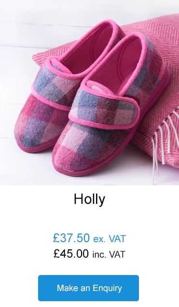 holly pink check slipper
