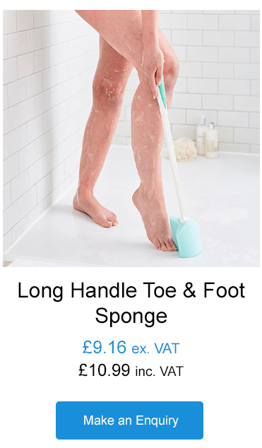 Long handle toe foot sponge