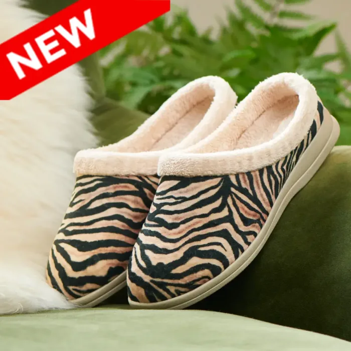 New Slumber Zebra Plush Slipper