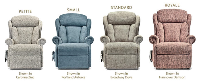 Cartmel Rise & Recliner Sizes