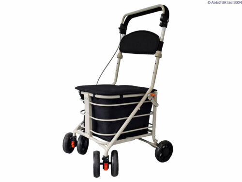 Shopping Trolley with Seat Black