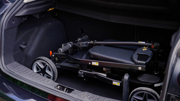 eFoldi Compass in a Car Boot